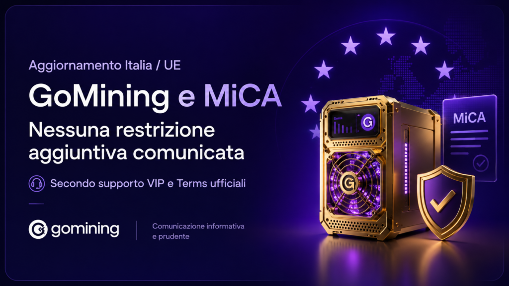 GoMining e MiCA: cosa sappiamo per Italia e UE