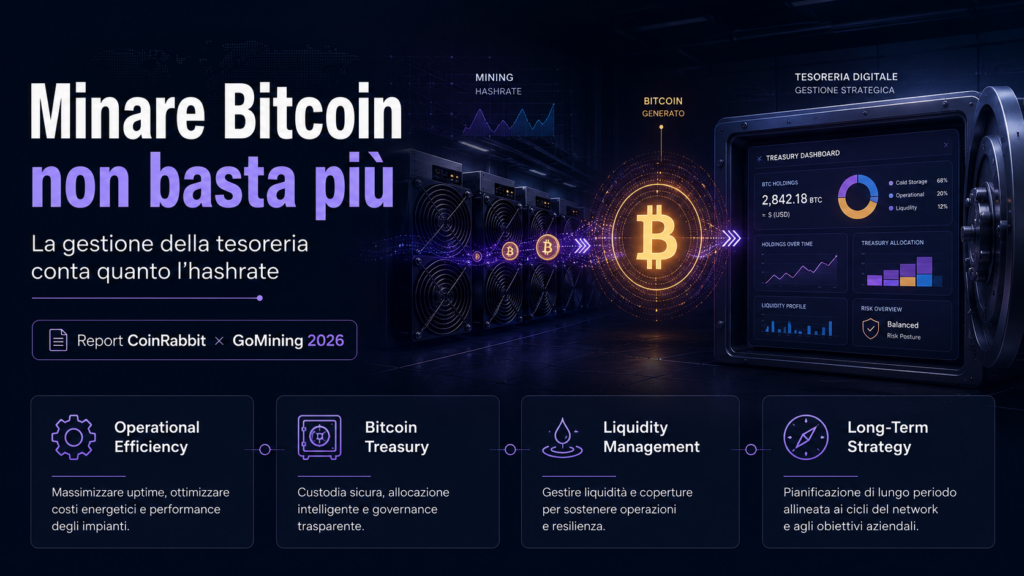 Minare Bitcoin non basta più: perché la gestione della tesoreria conta quanto l’hashrate