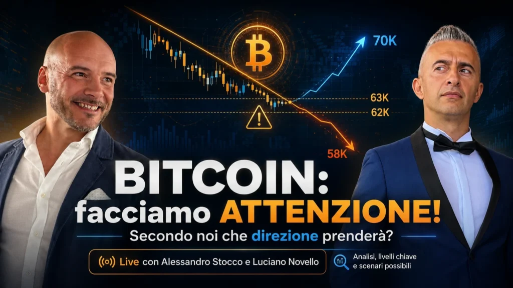 Bitcoin: facciamo attenzione. 62K, 58K o 70K? I due scenari che stiamo osservando