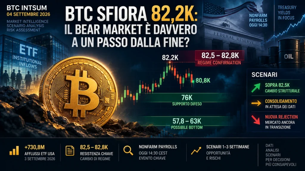 Bitcoin bear market terminato con BTC vicino a 82.500 dollari e forti inflow ETF USA